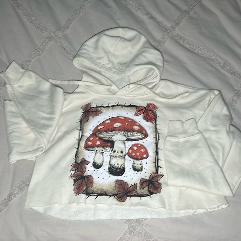 Cropped sweatshirt hoodie
